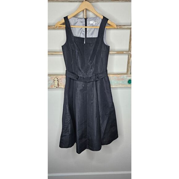 NWOT Isaac Mizrahi Black Belted Fit & Flare Party Dress size 4 - Picture 1 of 9